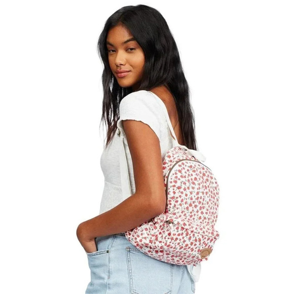 Billabong Women's Mini Mama Rose Graphic Adjustable Strap Canvas Backpack - Picture 1 of 16